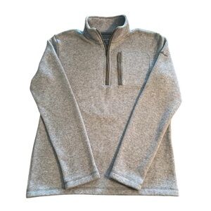 Eddie Bauer Men's Heather Gray Zip-Up Pullover Size Small